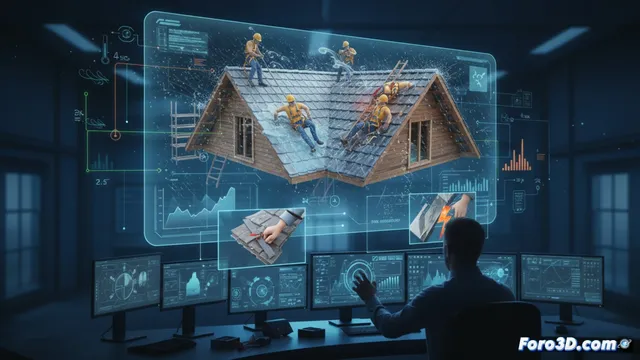 Simulación 3D de riesgos en techado: prevención de caídas y siniestros