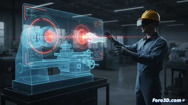 Simulación 3D de riesgos laborales en el puesto de tornero