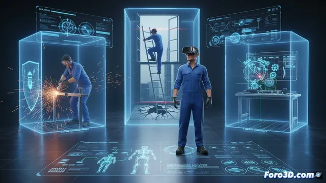 Simulación 3D de riesgos laborales para cerrajeros: prevención virtual