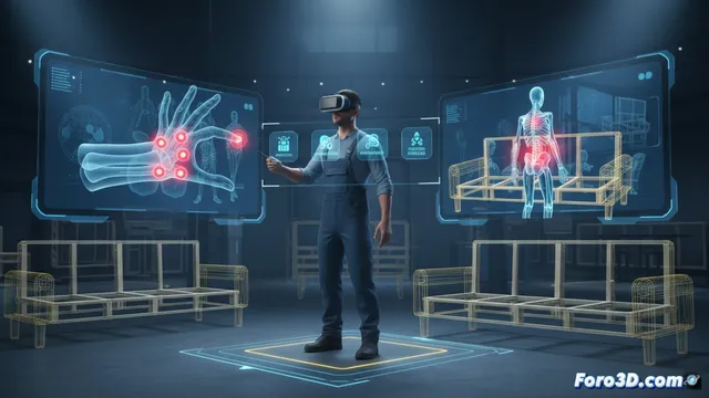 Simulación 3D de riesgos laborales para el oficio de tapicero