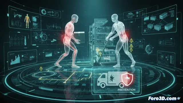 Simulación 3D de riesgos laborales para merchandiser: prevención logística