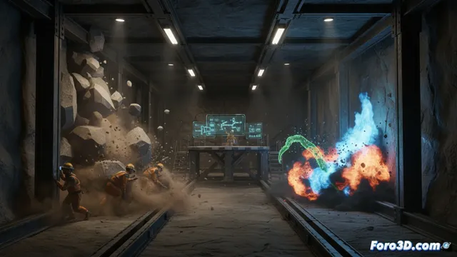 Simulación 3D de riesgos mineros: entrenamiento ante derrumbes y explosiones