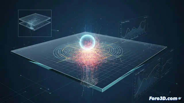 Simulación 3D del rebote y fatiga en vidrio estructural