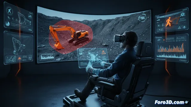 Simulación 3D para prevenir vuelcos y atropellos en excavadoras