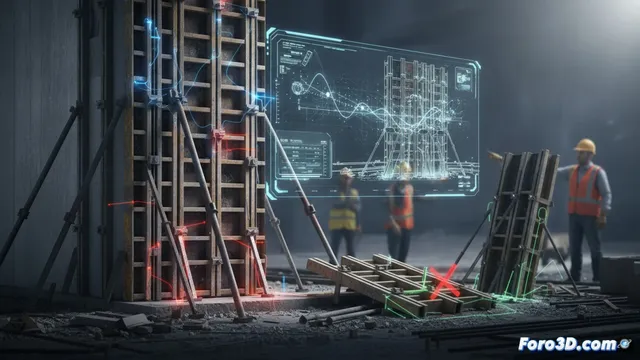 Simulación de fatiga en encofrados para prevenir riesgos laborales