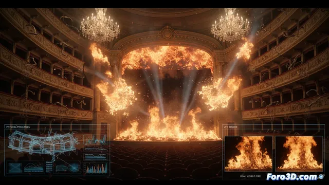 Simulación de Incendios en VFX: El Caso del Teatro de la Ópera