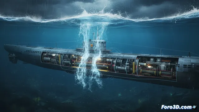 Simulación técnica y renderizado oceánico en Uboat con Unity