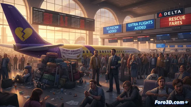 Spirit Airlines cesa operaciones y deja varados a miles de pasajeros