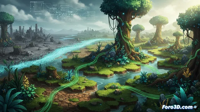 Terra Nil: Reconstrucción de Ecosistemas con Unity y Shader Graph