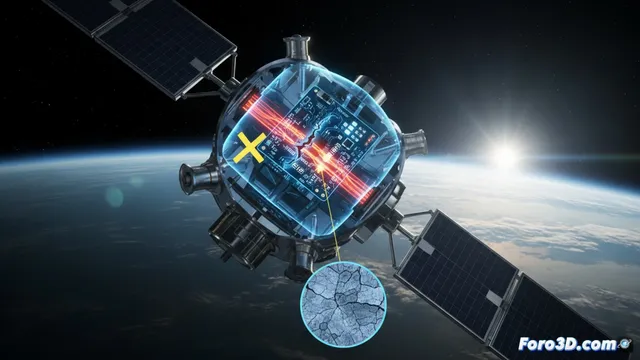 Tomografía 3D y Simulación Revelan Soldadura Fría en Satélites