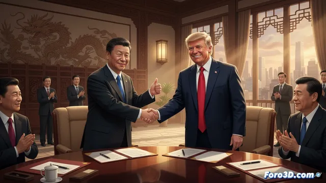 Trump y Xi pactan acuerdos comerciales en visita a Pekín