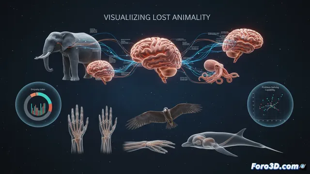 Visualizando la Animalidad Perdida: Infografía 3D Contra el Excepcionalismo Humano