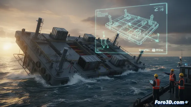 Vuelco de muelle flotante para ferris eléctricos: peritaje 3D revela fallo en centro de gravedad