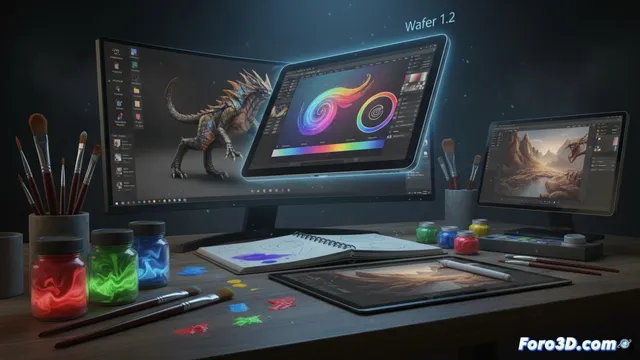 Wafer 1.2 llega a escritorio con pinceles y pintura multicanal