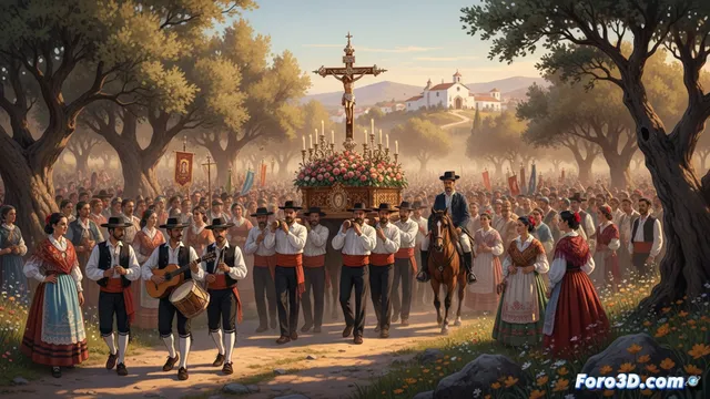 Zalamea la Real celebra El Romerito con devoción y tradición