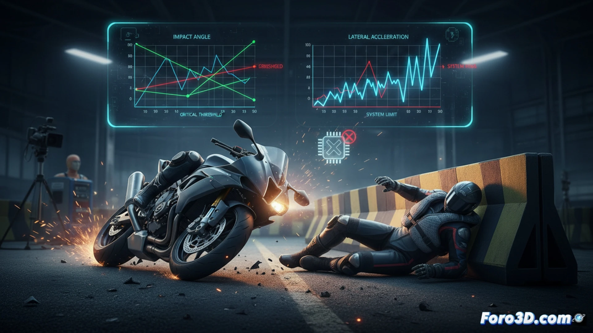 Reconstruccion 3D de accidente de moto con airbag no desplegado por fallo del algoritmo de deteccion