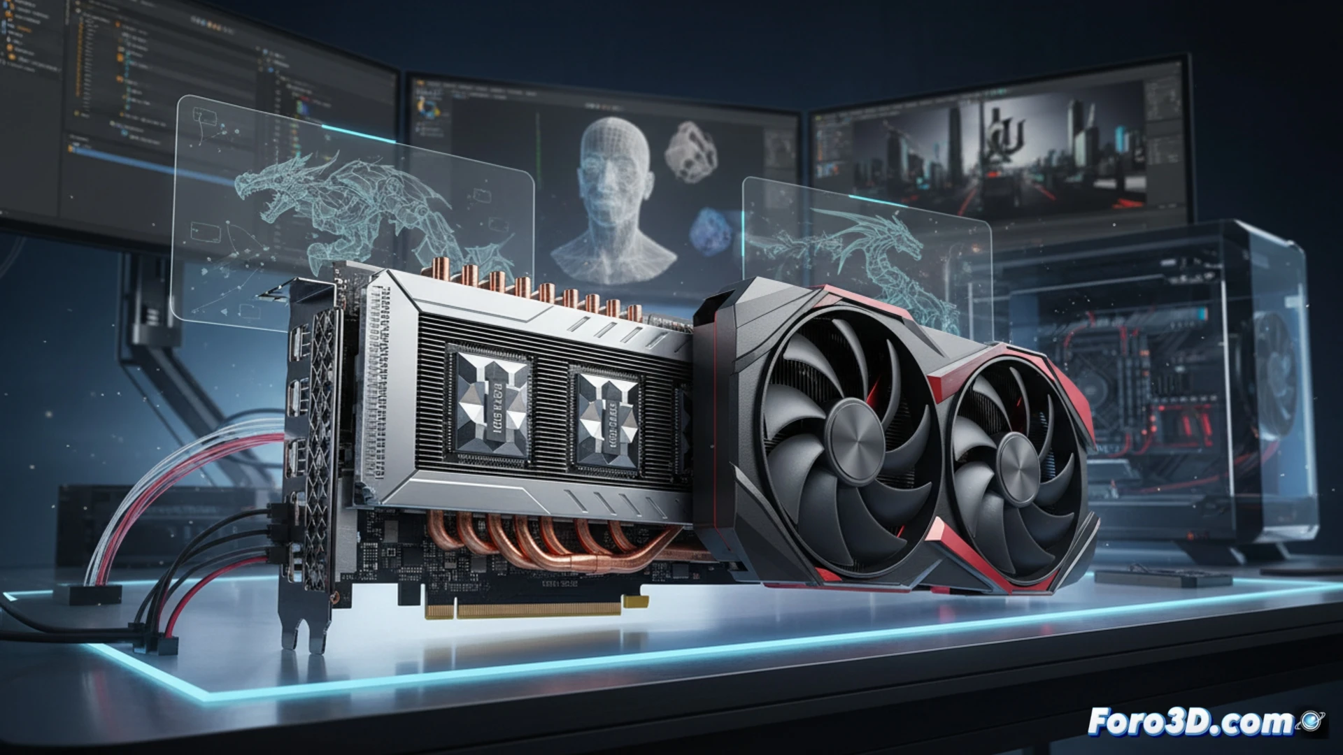 AMD RX 7600 XT 16GB GPU para modelado 3D y renderizado profesional