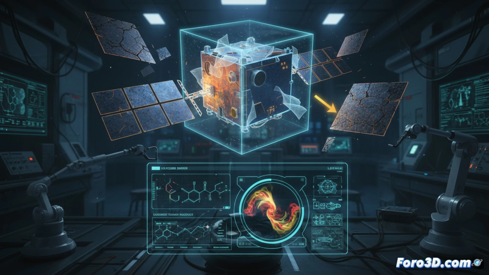Simulación 3D de deslaminación en resina fenólica de escudo térmico de CubeSat por error de catalizador