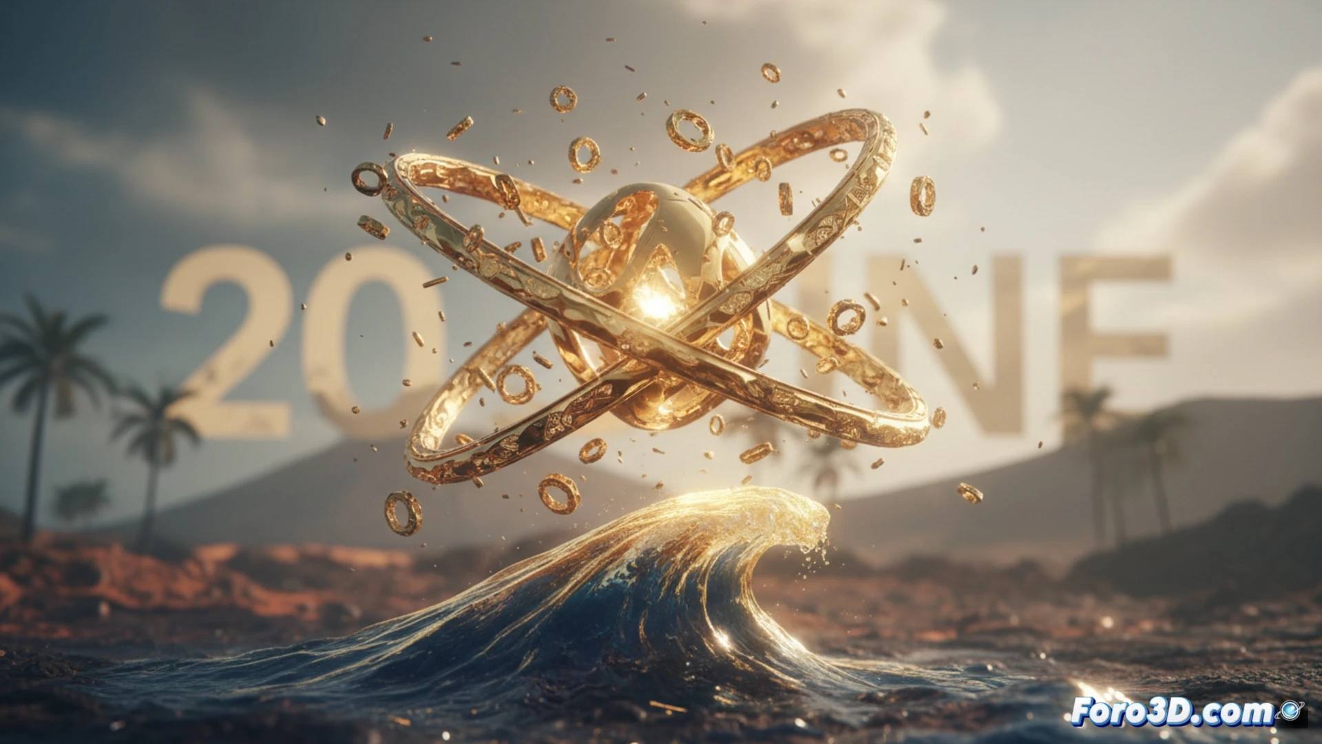 Un escenario dorado con estatuillas de anillos. Al fondo, el logotipo de Anatomía de un instante y quince nominaciones brillan.