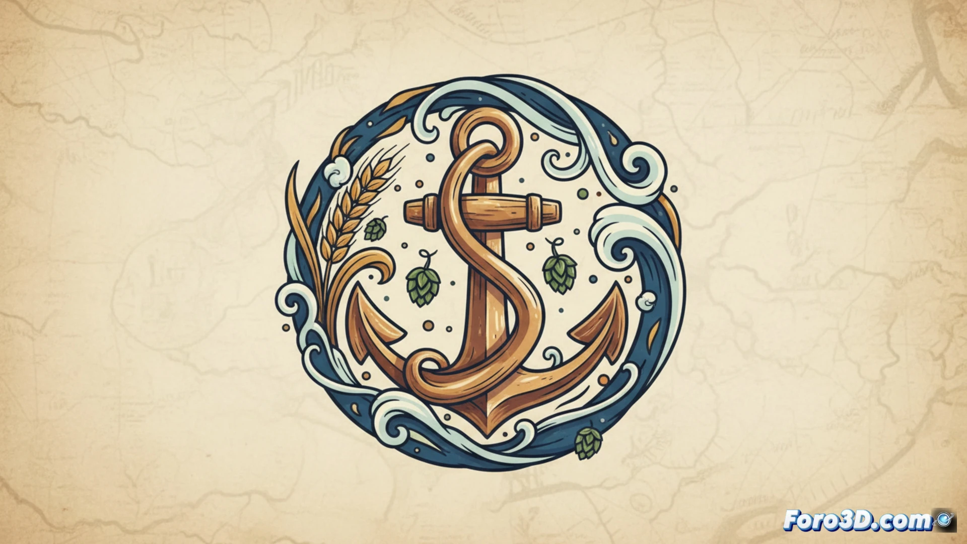 Una imagen de un bloque de mantequilla Anchor con su nuevo logo de curvas suaves, rodeado de espigas de trigo y gotas de leche, sobre fondo crema cálido.