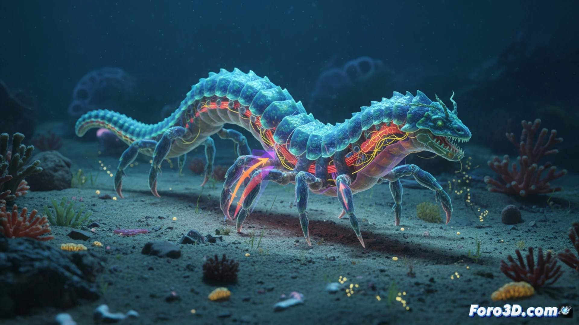 Animation 3D du Nématode Dragon : biomécanique et anatomie interactive
