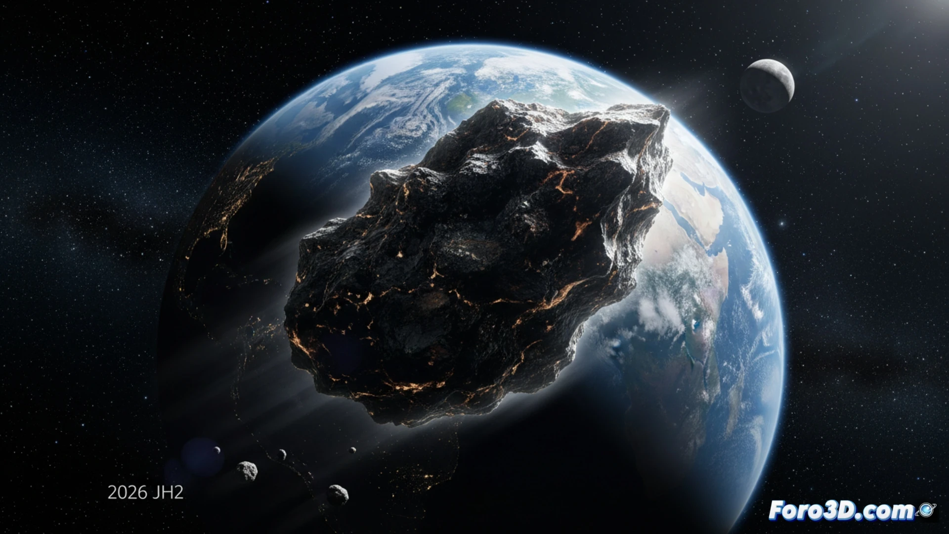 Asteroide 2026 JH2, del tamaño de una casa, cruza el espacio a 90,000 km de la Tierra el 18 de mayo.