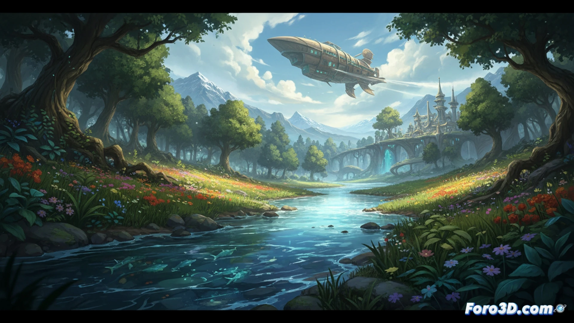 Azur Promilia mundo abierto con agua y vegetación optimizadas en Unity por Manjuu