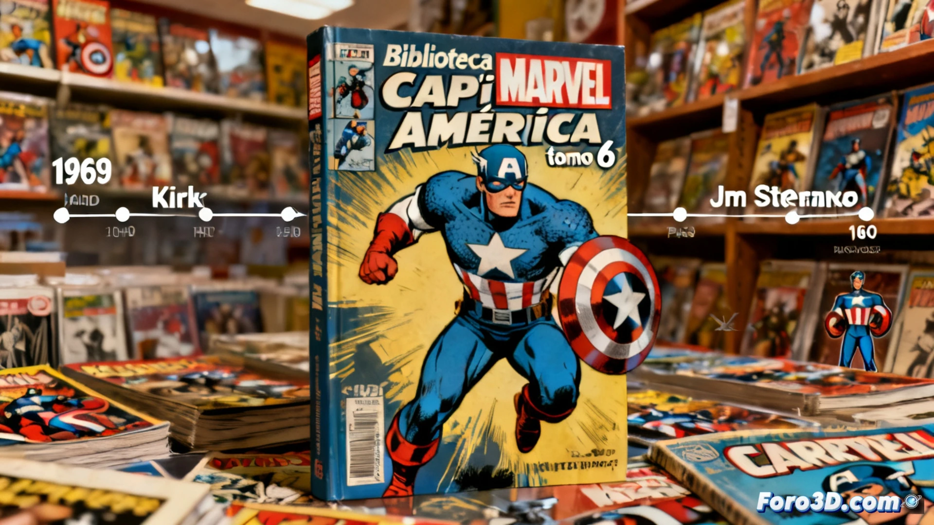 golden age comic book production scene, Jack Kirby pencil sketches transforming into Steranko psychedelic inks on a 1969 Captain America page, vintage light table illuminating the artistic transition, ink bottles and technical pens arranged on a wooden drafting desk, photorealistic cinematic illustration, dramatic warm amber lighting, paper texture visible, ink splatter frozen mid-air, comic panel borders dissolving into dynamic action lines, hyper-detailed artistic tools, nostalgic workshop atmosphere