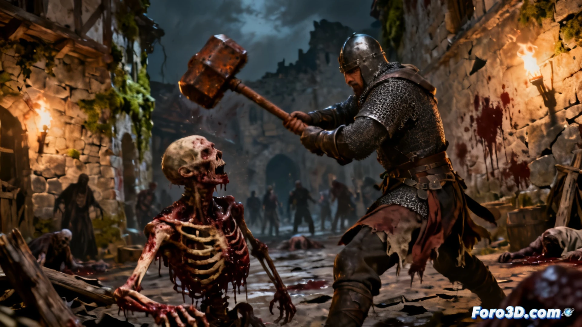 Blight Survival terror medieval cooperativo Unreal Engine 5 realismo extremo con Nanite y Houdini