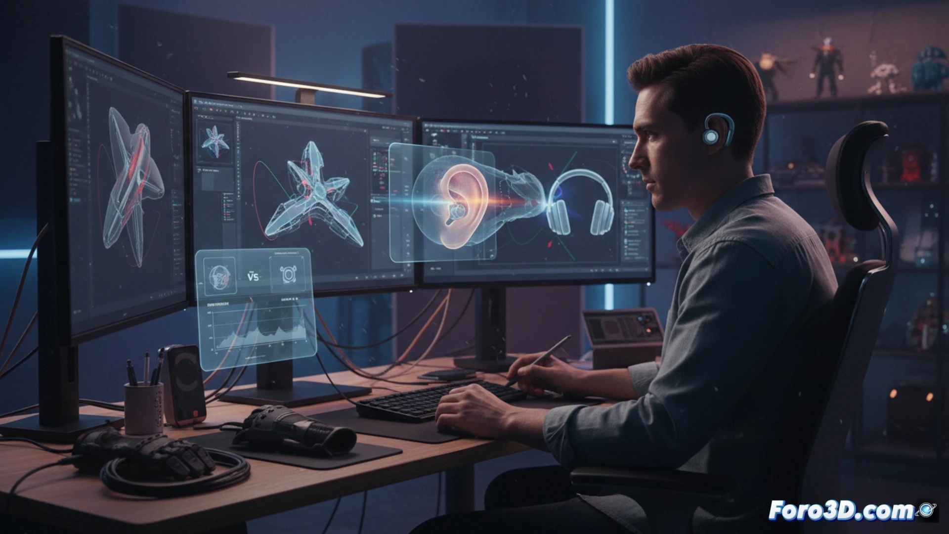 Bose Ultra Open Earbuds auriculares clip oreja audio abierto para estudio modelado 3D