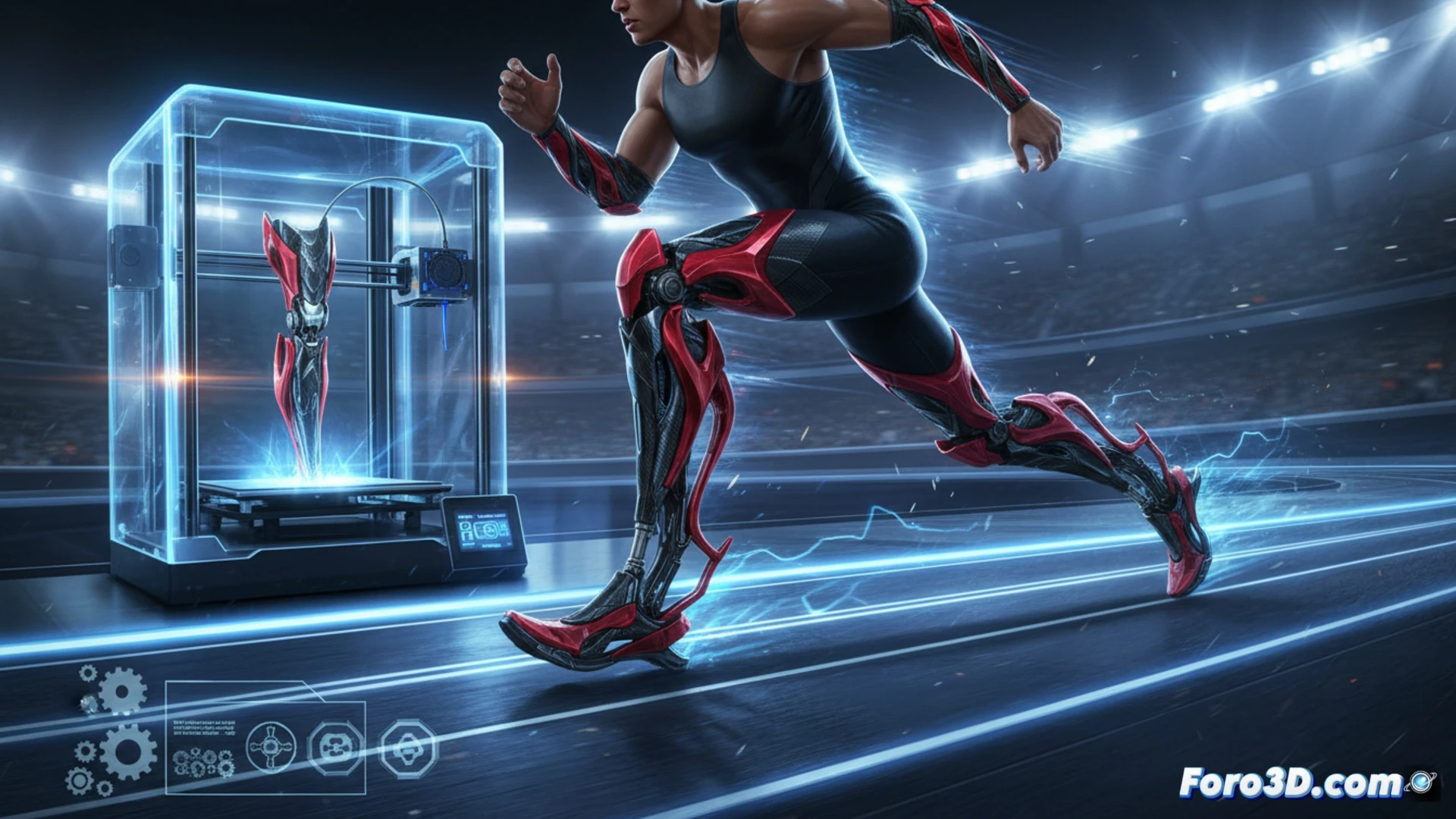 Prótesis 3D para atletas reales inspiradas en el superhéroe Calamity de Marvel