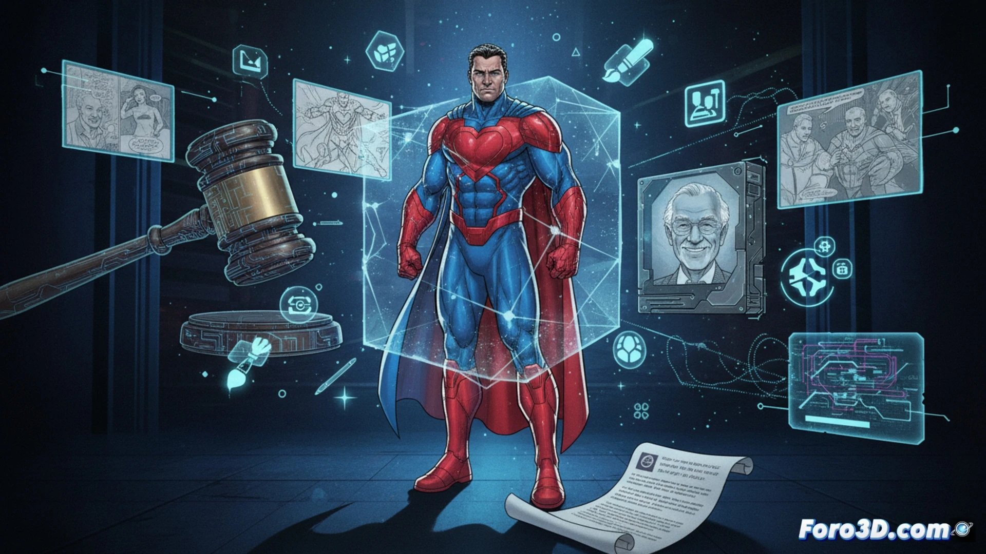 Cardiac Marvel personaje copyright modelado 3D derechos autor propiedad intelectual cómic