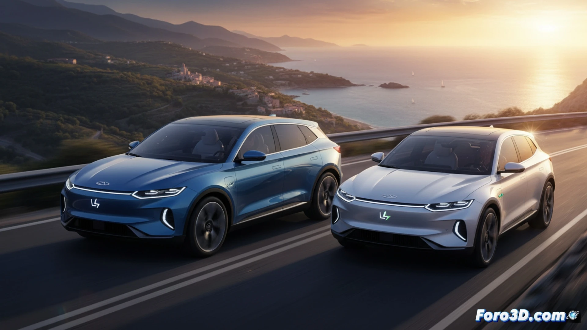 SUV de lujo Chery Lepas L4, diseño deportivo con faros delgados y trasera inclinada, en versiones eléctrica e híbrida.