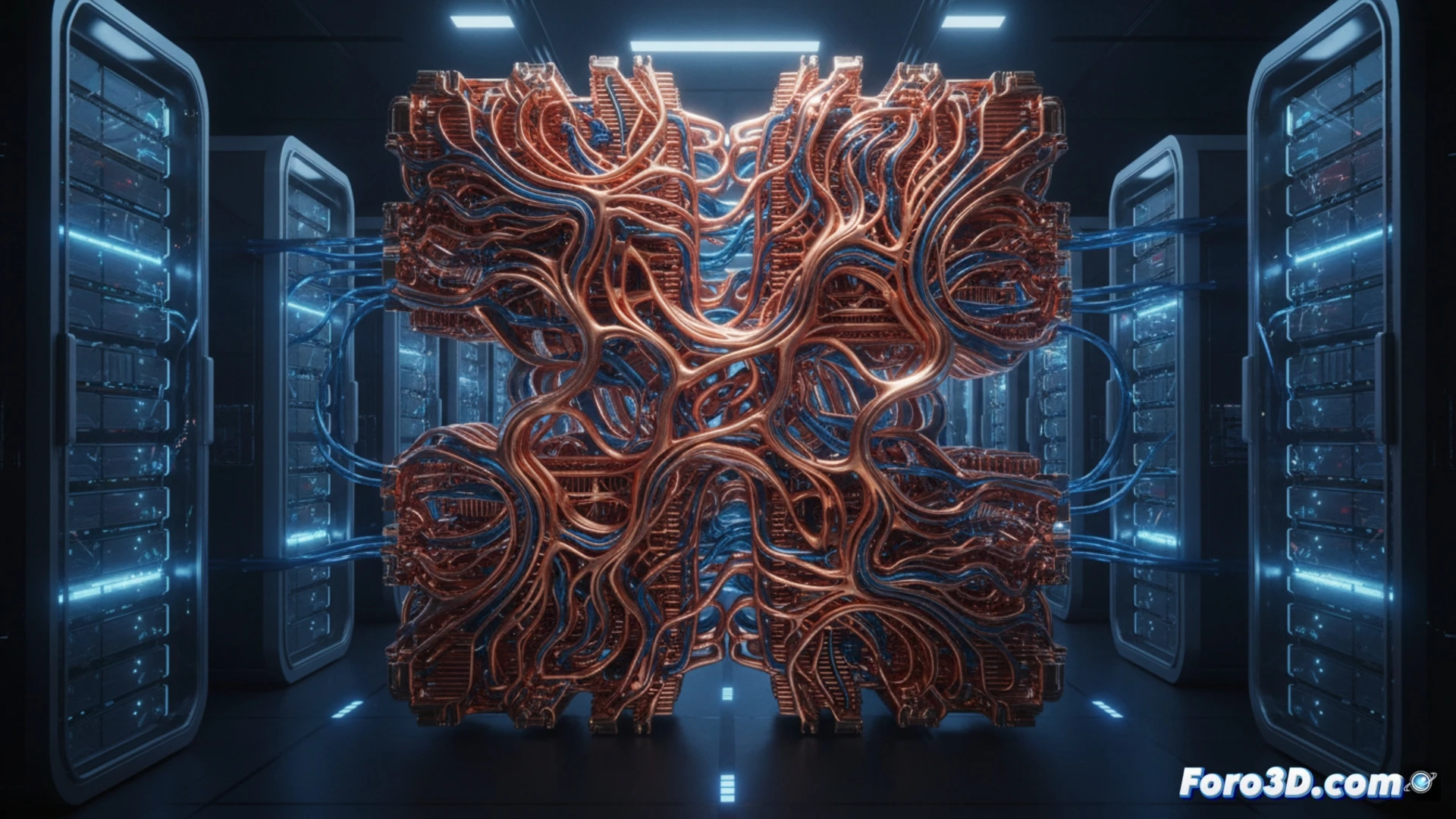 Placas frías de cobre impresas en 3D con aletas puntiagudas para refrigeración eficiente de centros de datos