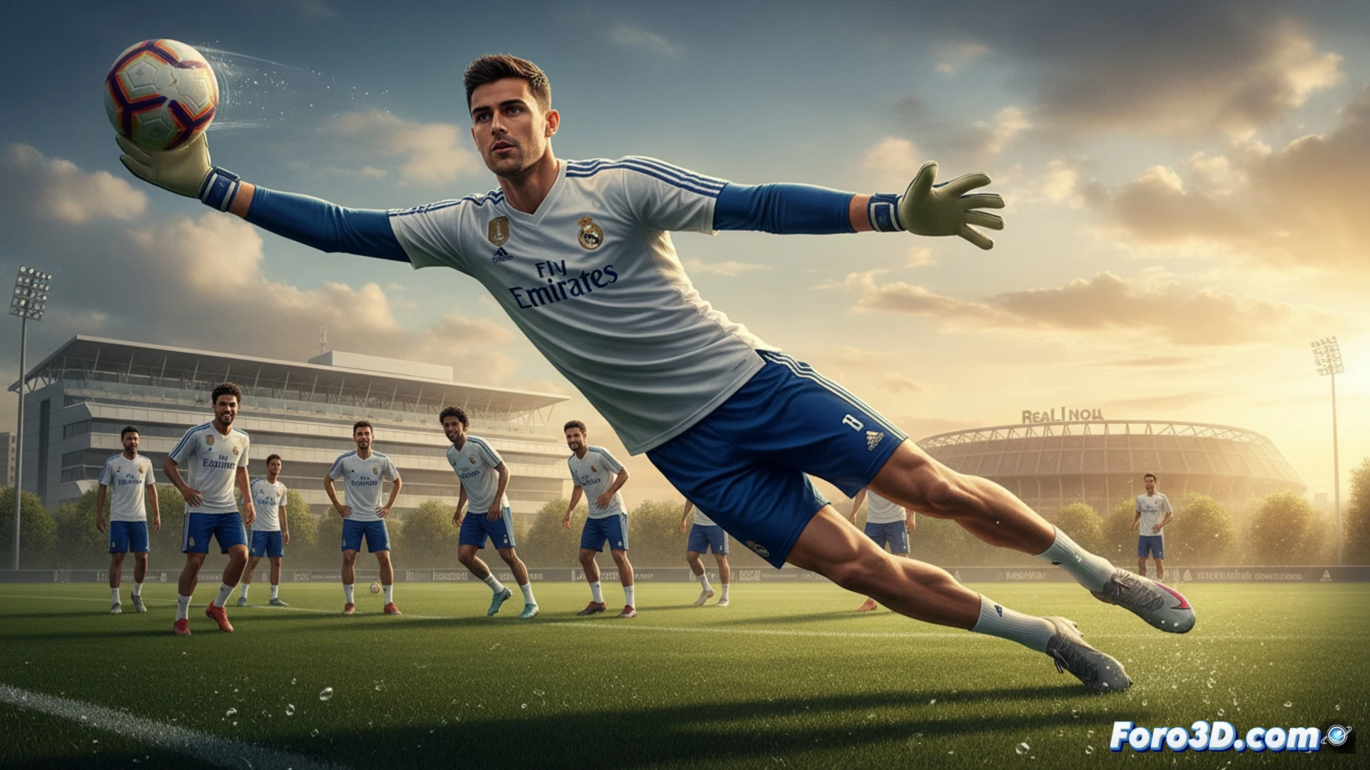 Courtois entrena con el Real Madrid, apuntando al Clásico en el Camp Nou.