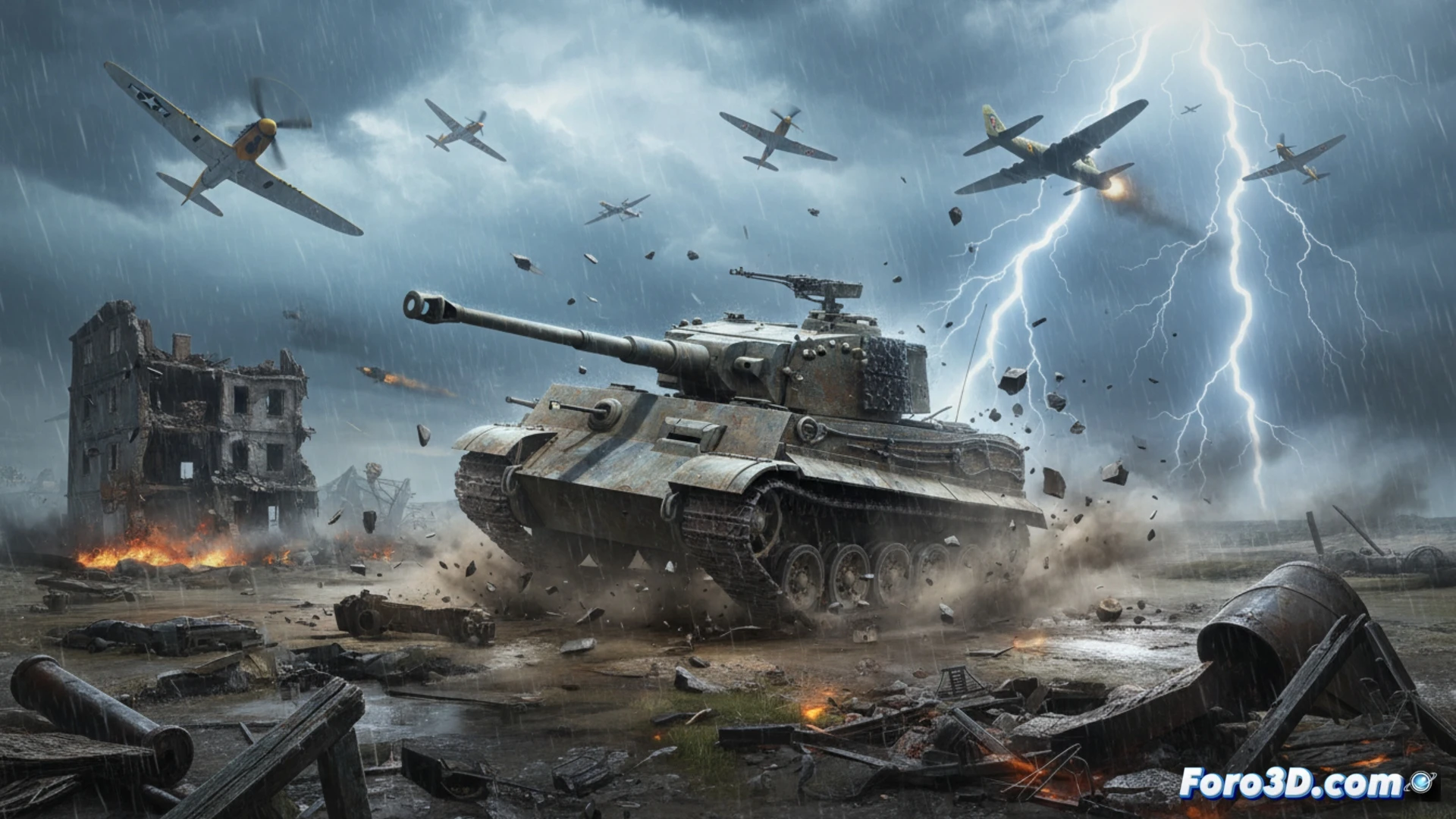 Simulación de destrucción física en tiempo real con ray tracing y clima dinámico en War Thunder