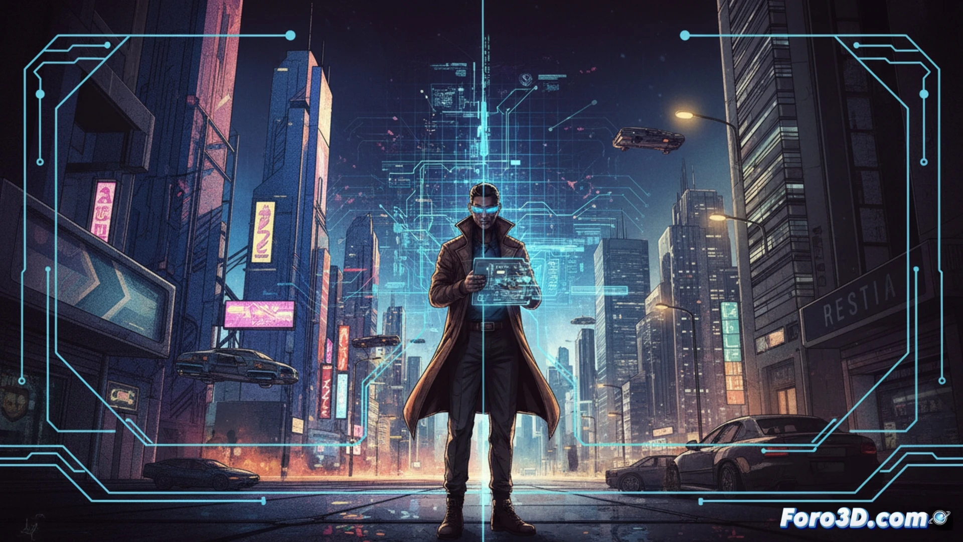 Decapolice cel-shading ciberpunk motor propietario Level-5 renderizado vibrante transiciones instantáneas
