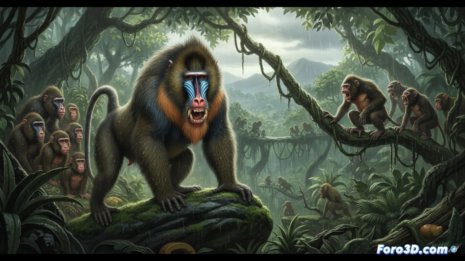 Gráfico de barras comparando tamaño corporal de machos y hembras en 146 especies de primates según superposición territorial