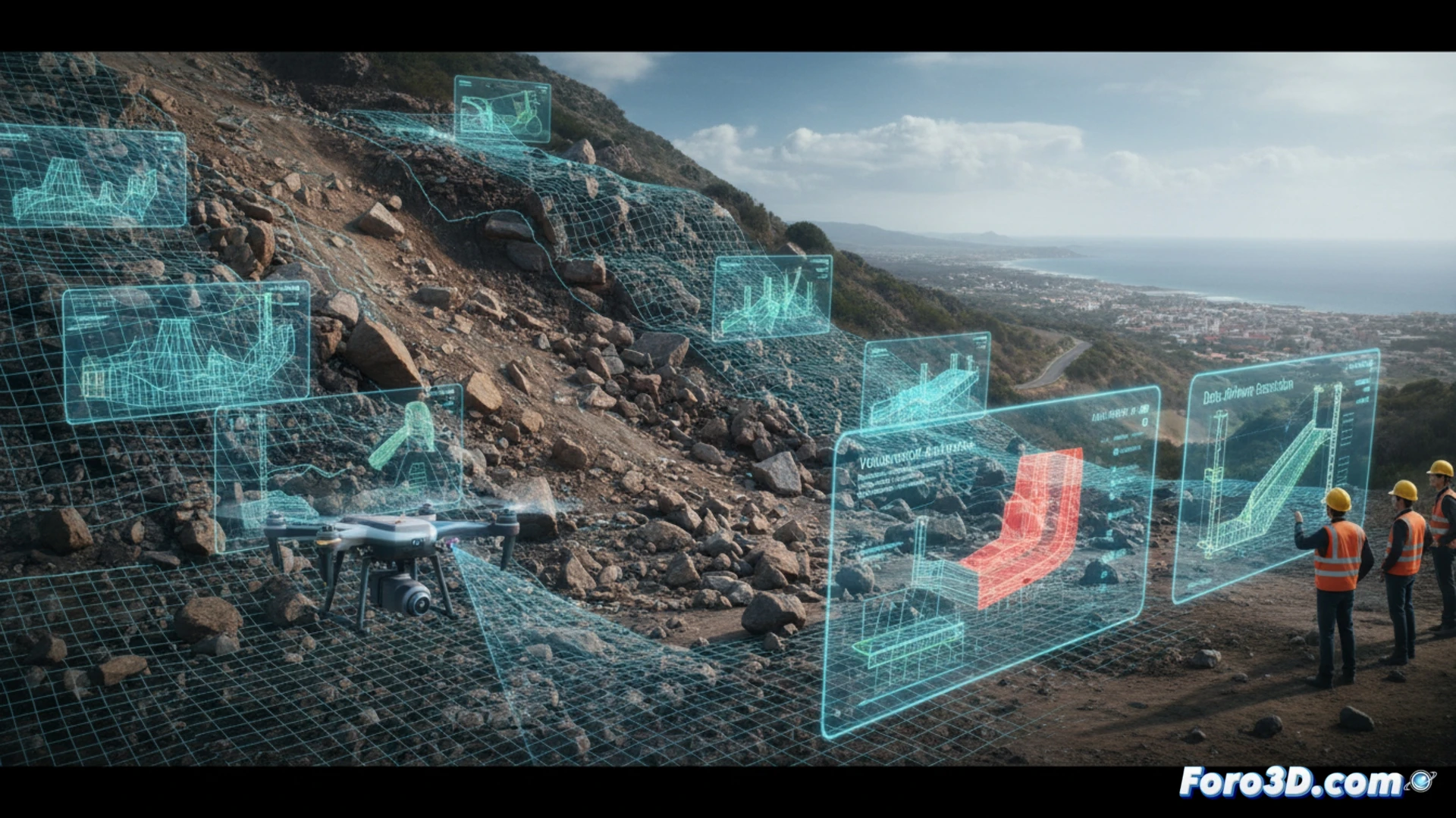 Documentación 3D del derrumbe del talud de San Esteban con fotogrametría y escaneo LiDAR