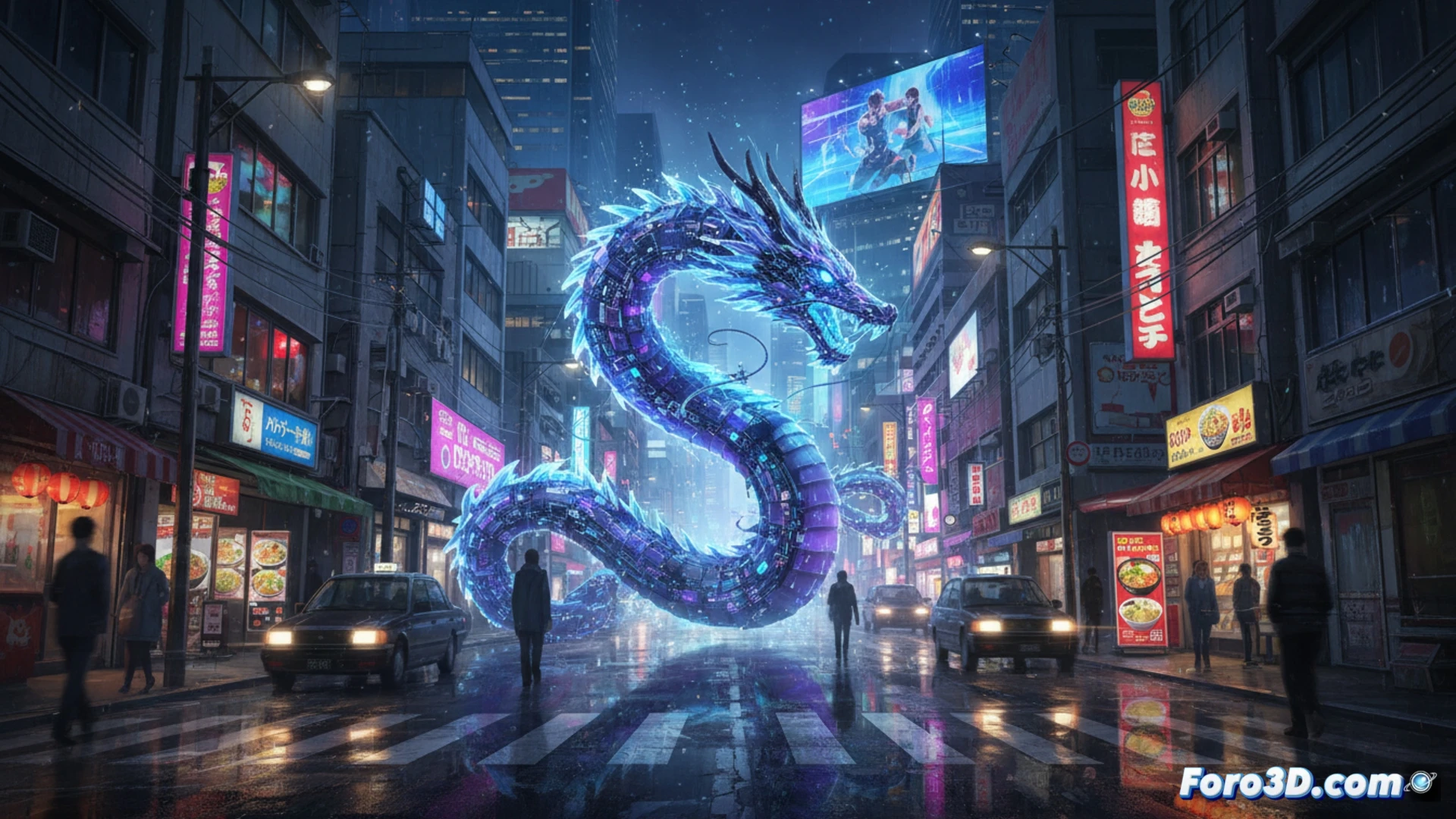Dragon Engine fotorrealismo urbano en Lost Judgment con neones y reflejos nocturnos en Kamurocho