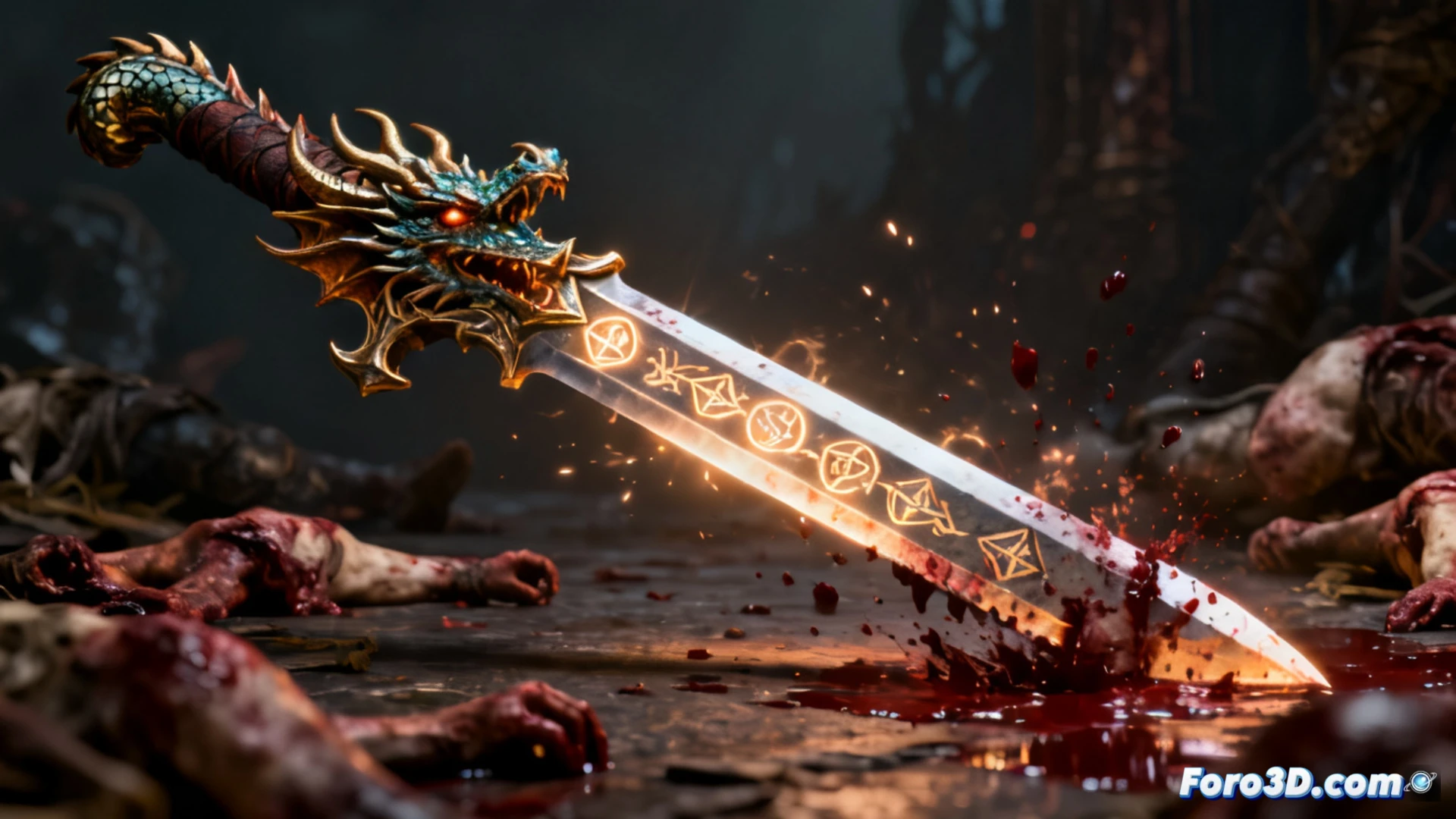 Dragon Sword RPG desmembramiento fotorrealista Unreal Engine 5 acción violencia gráfica