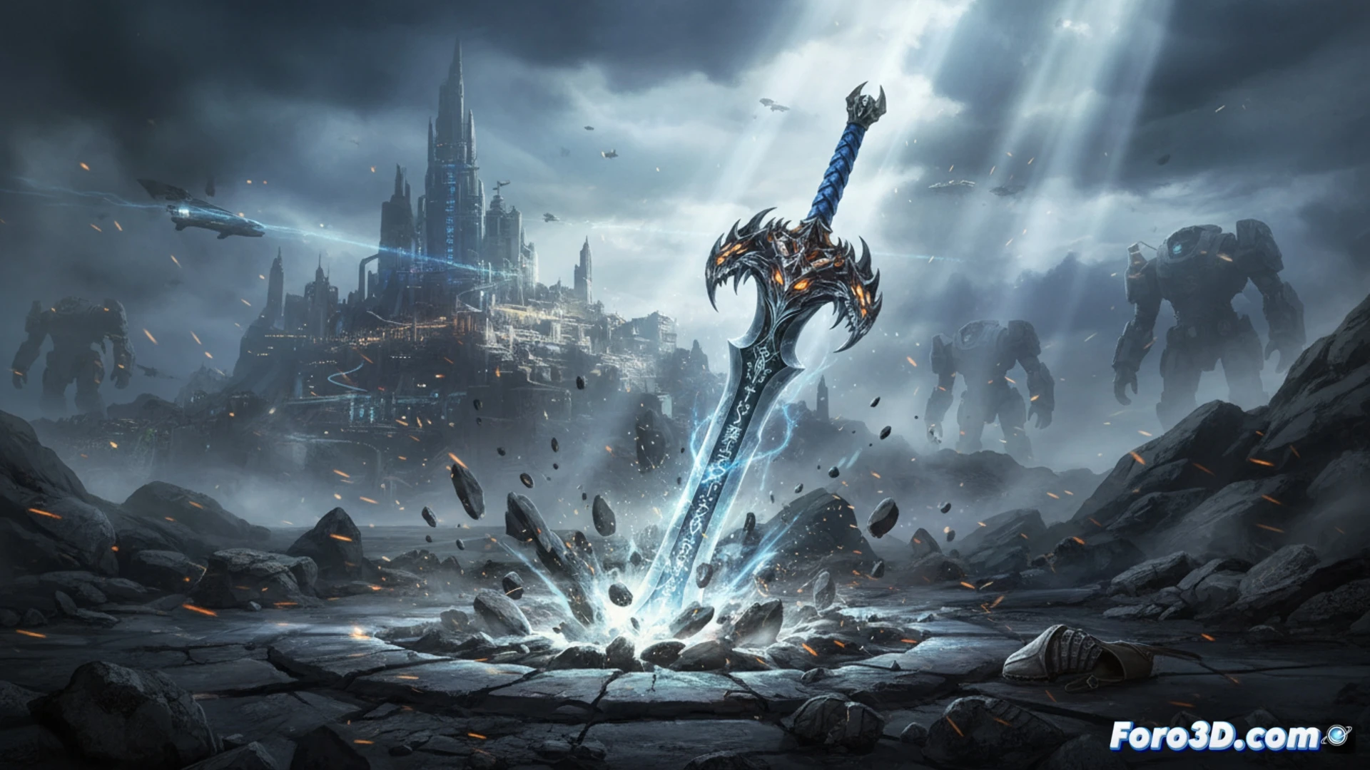 Captura de Dragon Sword mostrando combate en bosque iluminado con Lumen y físicas de impacto en Unreal Engine 5