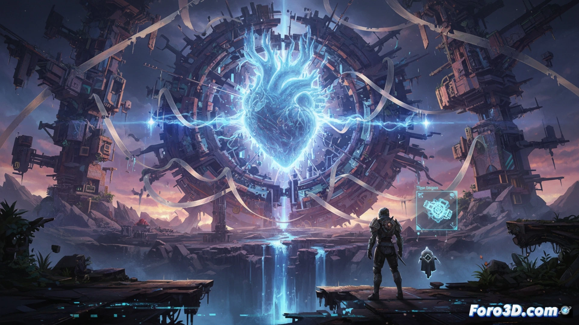 Corazón Pálido Destiny 2, geometría imposible y naturaleza corrupta en Tiger Engine, iluminación volumétrica