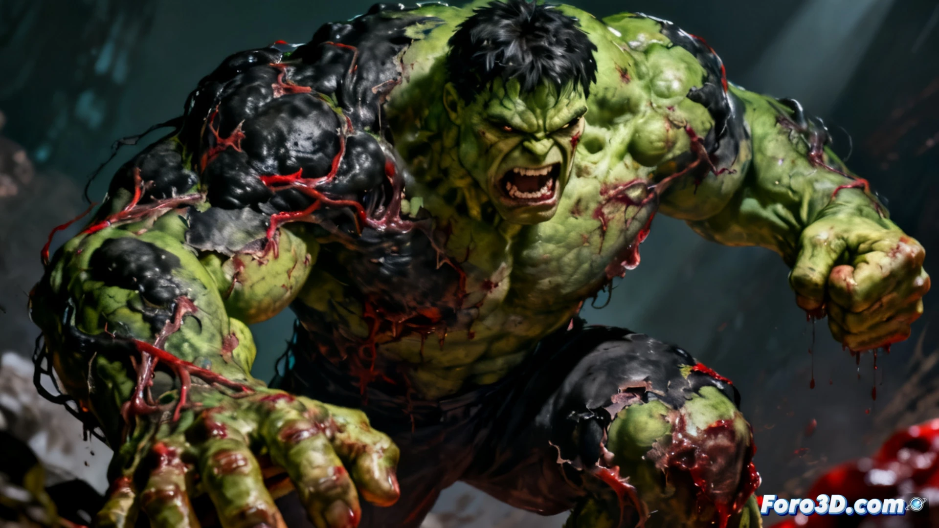 Hulk mutante cuerpo grotesco horror corporal denuncia social violencia sistémica transformación digital arte activista cómic