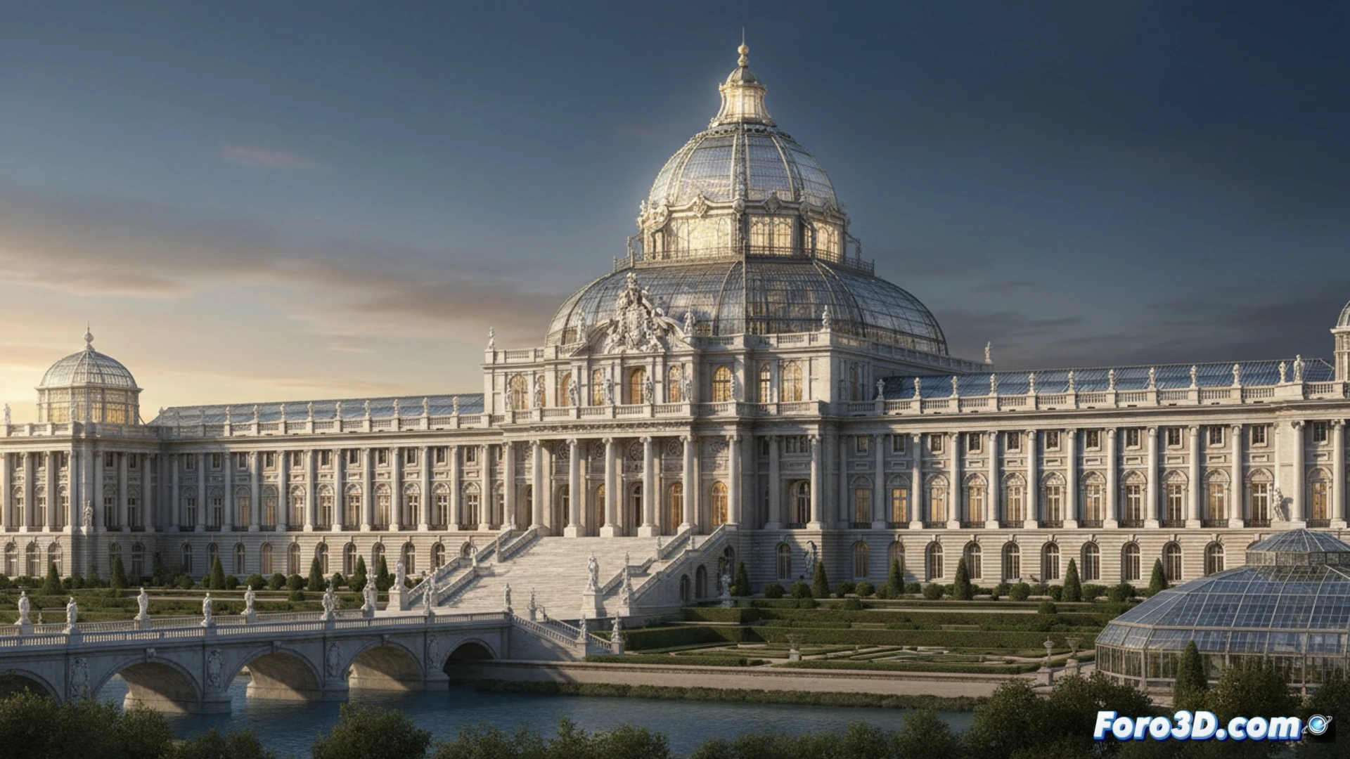 Reconstrucción virtual 3D del Palacio de Cristal de Juvarra, proyecto barroco para Madrid
