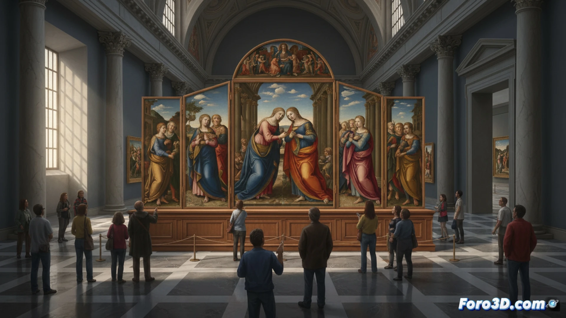 Visitación de Pontormo, óleo sobre tabla de álamo, expuesto por primera vez en España en el Prado.