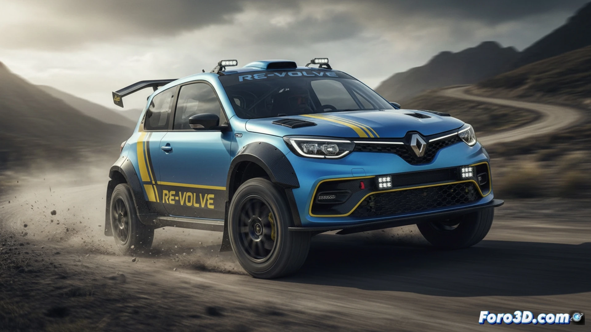 Descripción (80-120 caracteres):  
Renault 5 eléctrico con kit Rallye de Re-Volve, estética agresiva, sin Alpine, dinámica mejorada.