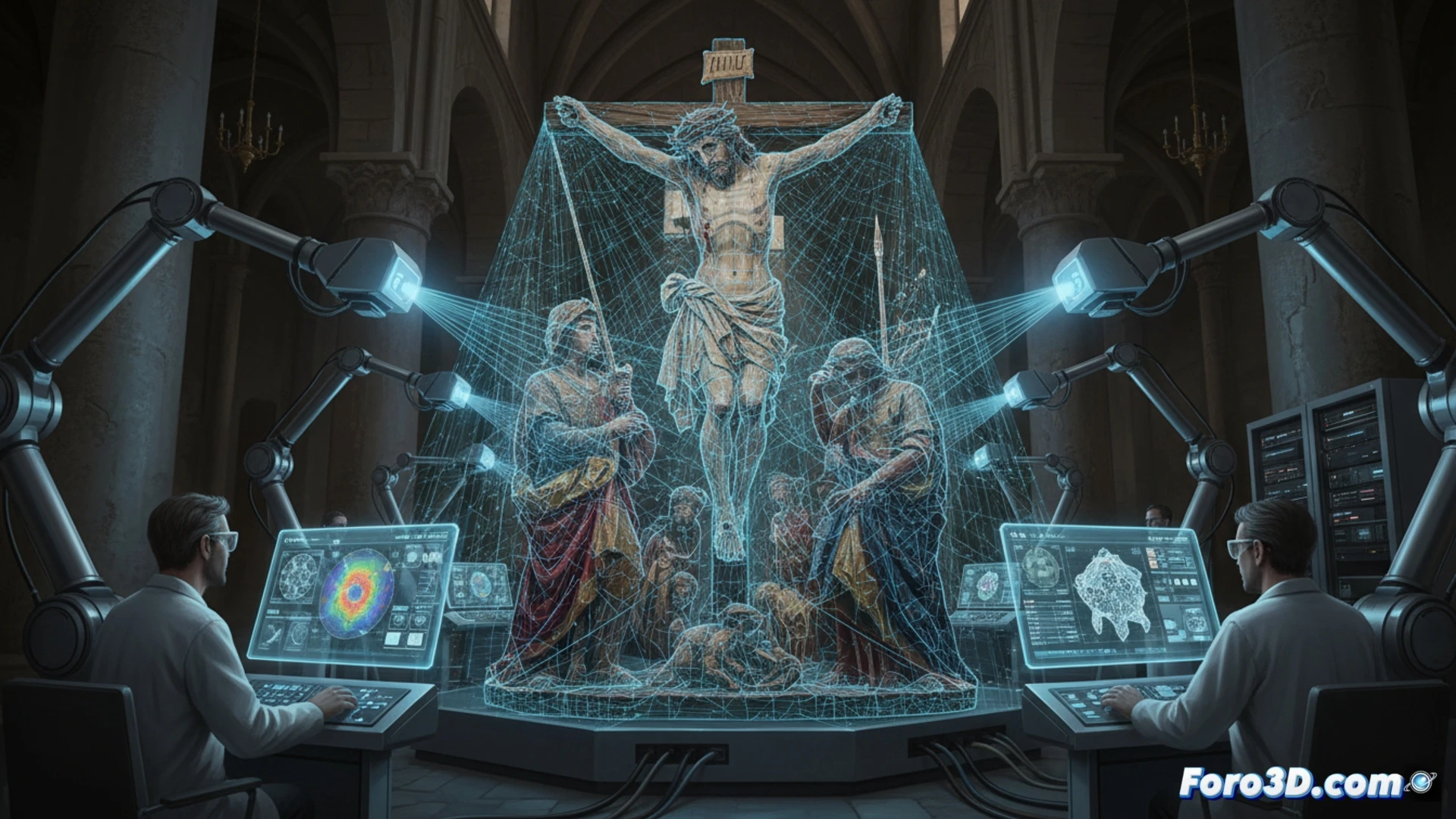 Escaneo 3D del Cristo de la Lanzada de Jaén para conservación patrimonial y restauración virtual