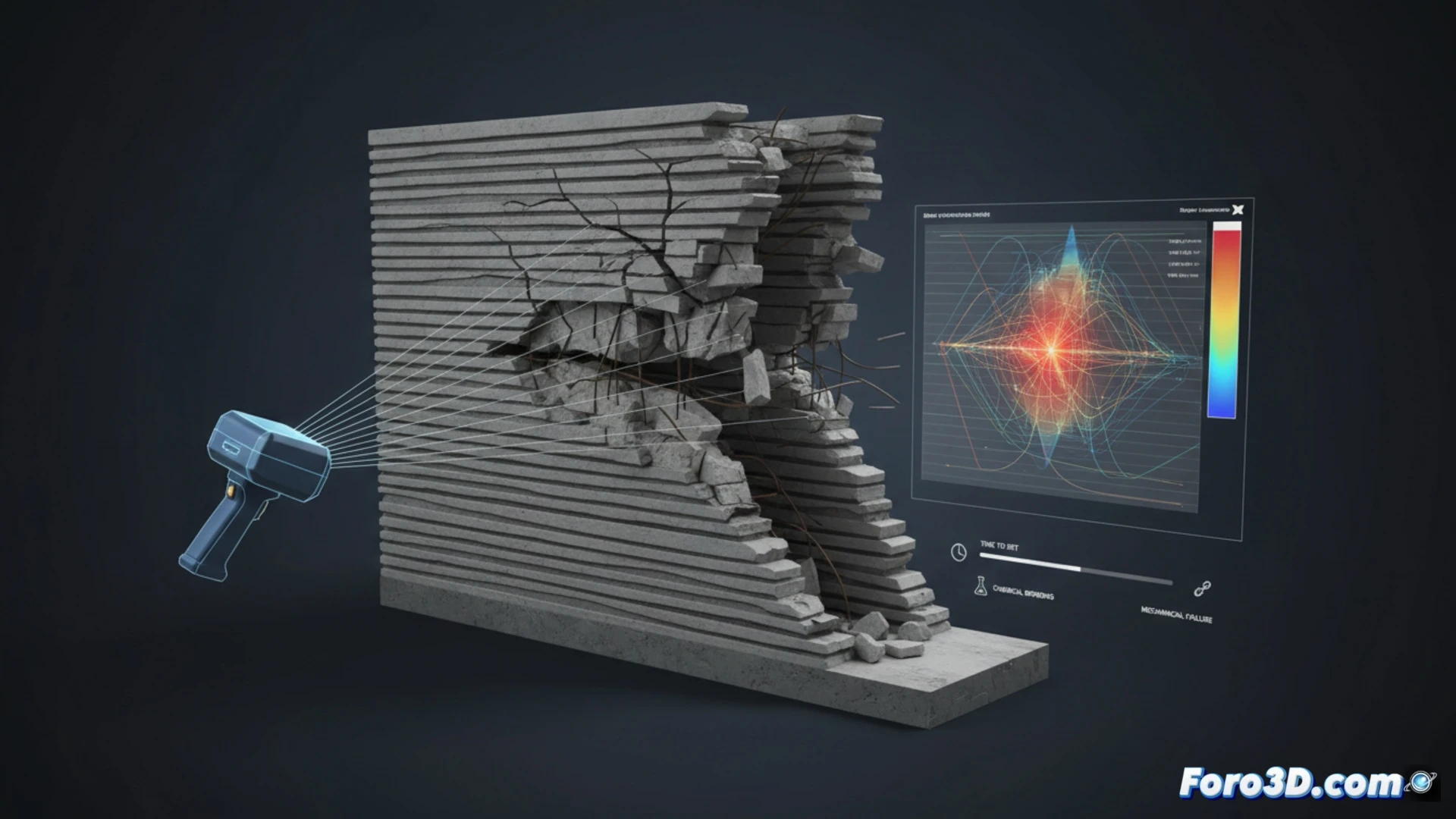 Simulación numérica de fallo por fatiga en capas de hormigón impreso en 3D, análisis de grietas