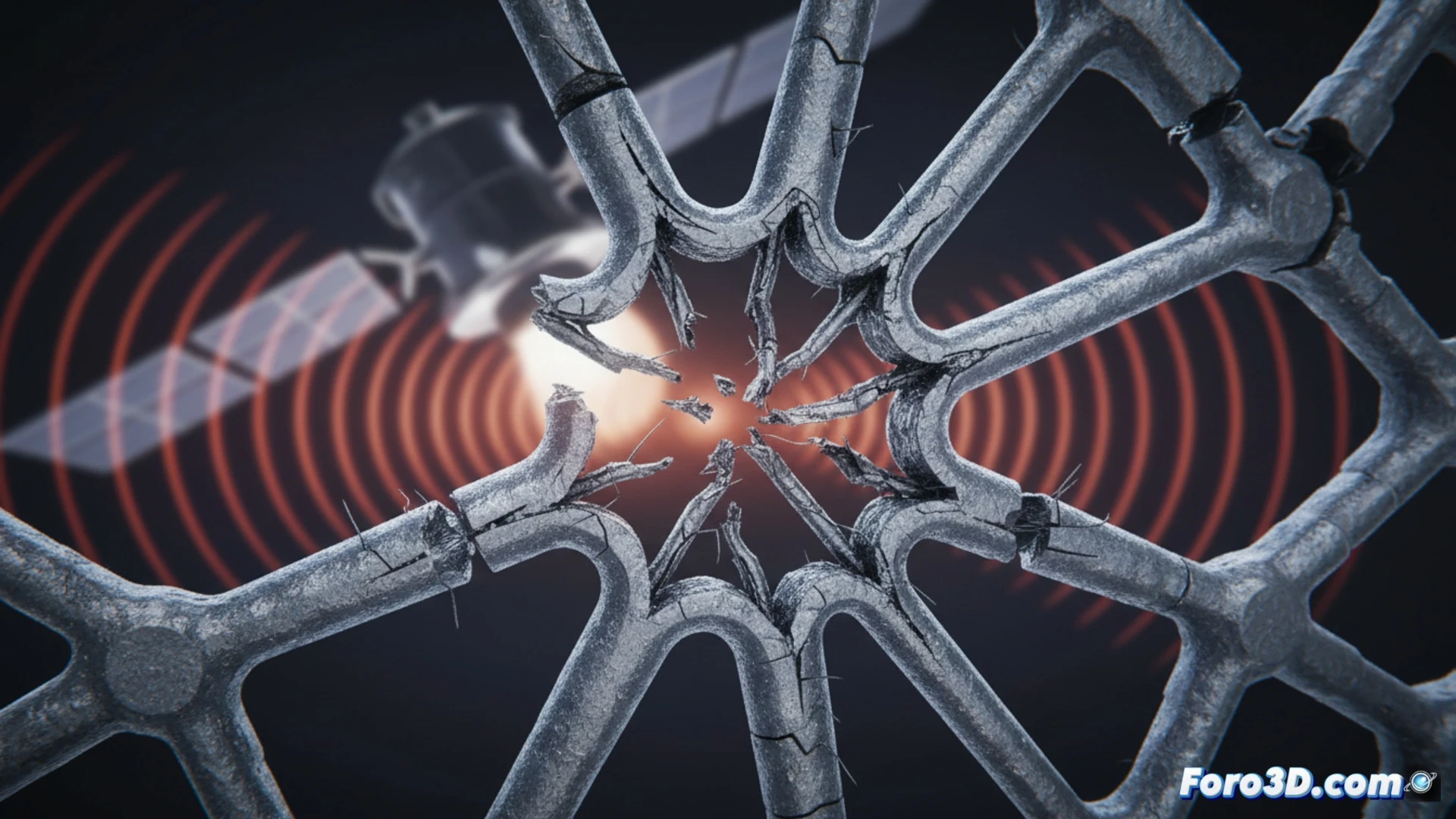 Fallo en celosía titanio impresa 3D por error slicing y fatiga estructural análisis ultrasonidos